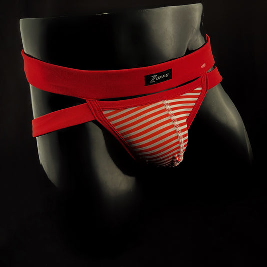 Jockstrap Rojo con Rayas